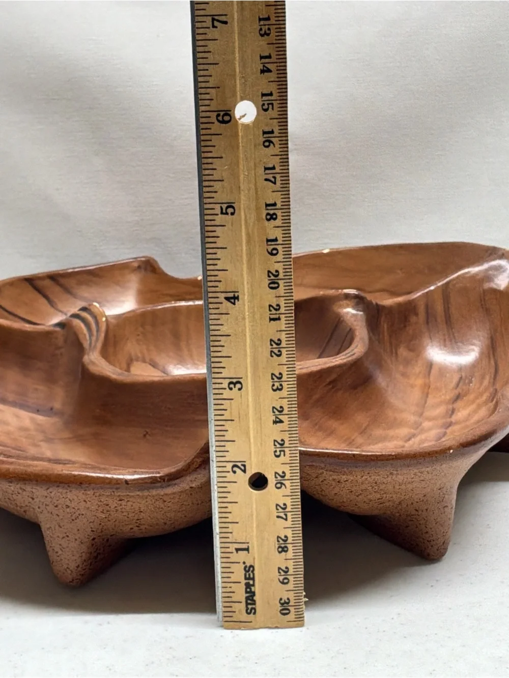 Vintage California Original U.S.A. Pottery Brown Bowl/Chip and Dip